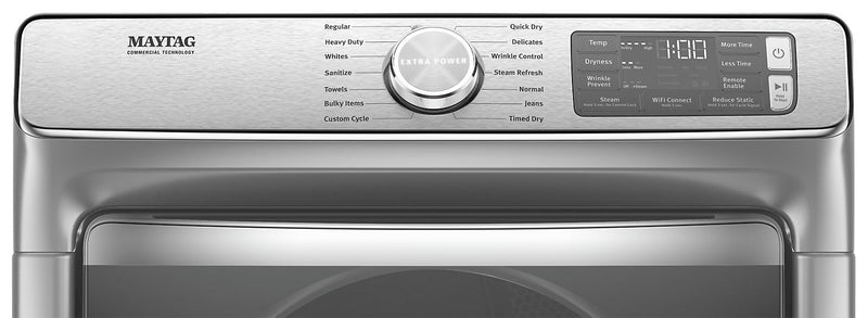 Maytag Front-Load 5.8 Cu. Ft. Smart Washer with Extra Power and 7.3 Cu. Ft. Gas Smart Dryer – Slate