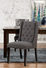 York Wingback Dining Chair – Grey - {Traditional} style Accent Dining Chair