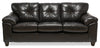 Addison Leath-Aire Sofa - Blackberry 