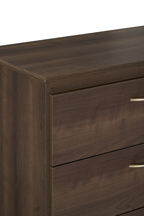 Aida Bedroom Chest of Drawers, 4-Drawer, 28\"W x 37.3\"H, Made in Canada - Brown
