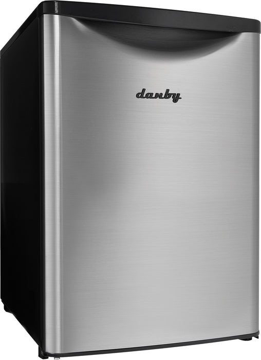 Danby 17.7\" 2.6 Cu. Ft. Single-Door Mini Fridge - Stainless Steel - DAR026A2BSLDB