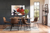 Amos 7-Piece Dining Package with Tess Chairs - Brown - Dining Room Set
