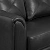Andi Leather-Look Fabric Sofa – Black - Glam style Sofa in Black