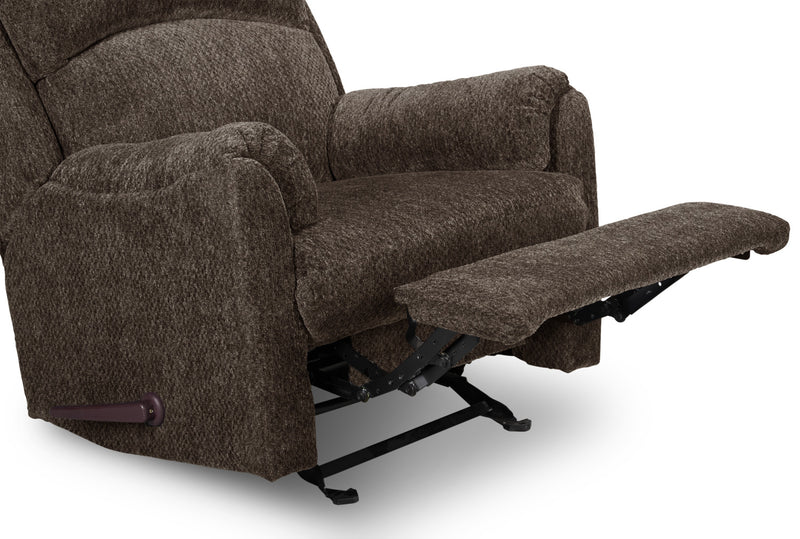 Made in Canada Baron 32\" Chenille Fabric Glider Reclining Chair - Brown