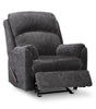 Baron Chenille Glider Recliner - Grey 