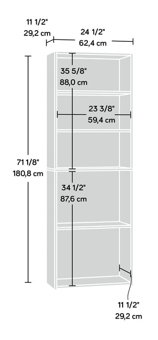 Boston 24.75\" 5-Shelf Bookcase - Brook Cherry