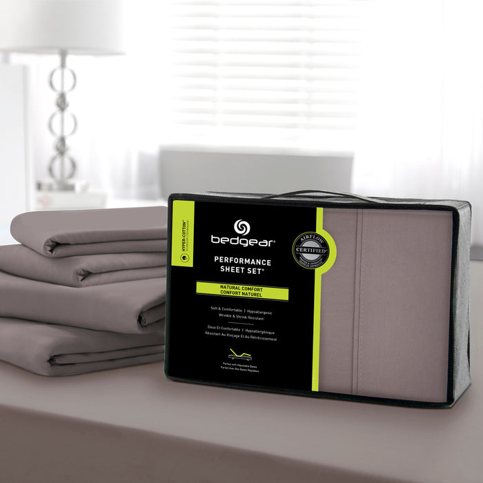 BEDGEAR Hyper-Cotton™ 4-Piece Queen Sheet Set - Grey