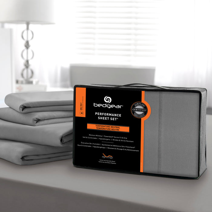 BEDGEAR Dri-Tec® 4-Piece Queen Sheet Set - Grey 