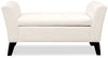 Bonn Faux Leather Storage Ottoman - White