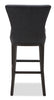 Quinn Bar Stool – Grey - Contemporary style Bar Stool in Grey Rubberwood and Bonded Leather