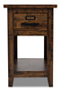 Casey Chairside Table - End Table in Brown Acacia