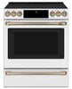 Café 30" Slide-In Radiant and Convection Electric Range - CCES700P4MW2