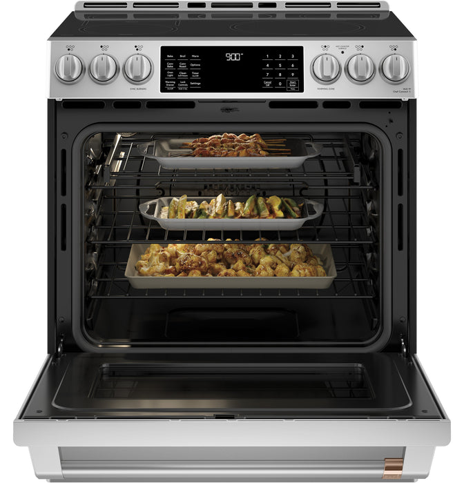 Cafe 5.7 Cu. Ft. Smart Induction Range with True European Convection and Self Clean Racks - Stainless Steel - CCHS900P2MS1
