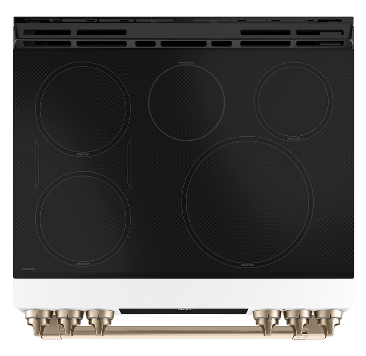 Cafe 5.7 Cu. Ft. Smart Induction Range with True European Convection and Self Clean Racks - Matte White - CCHS900P4MW2