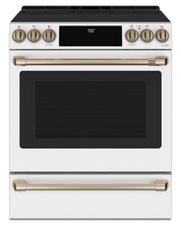 Cafe 5.7 Cu. Ft. Smart Induction Range with True European Convection and Self Clean Racks - Matte Wh… 