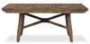 Cedar 7pc Dining Set with Table & 6 Chairs, Pine Wood, Trestle-Base, 72.07"W - Brown | Ensemble de salle à manger Cedar 7 pièces en pin avec table de 72,07 po (L), base à tréteaux et 6 chaises - brun