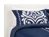 Chase White Queen Bed - Contemporary style Bed in White Faux Leather