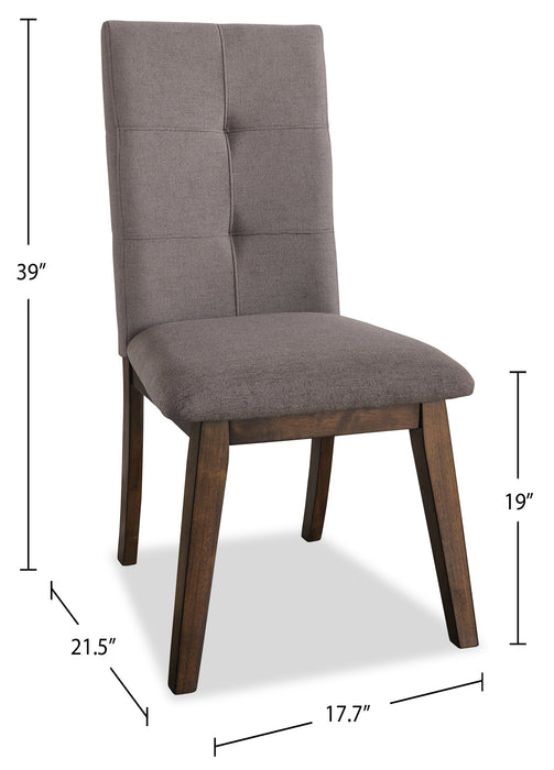 Chelsea Dining Chair with Linen-Look Fabric - Brown