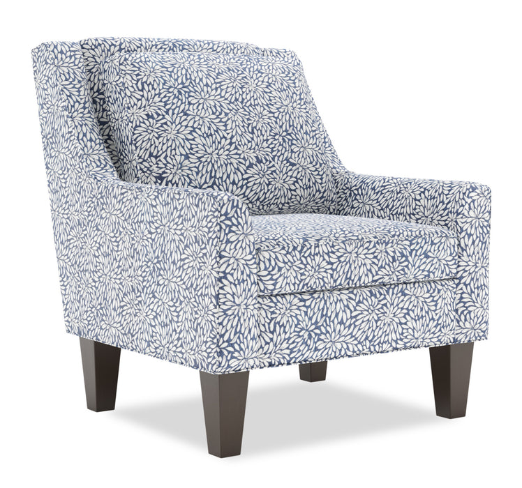 Made in Canada Sofa Lab Customizable Club 29\" Fabric Accent Chair with Wood Legs - Cadet Multicolour