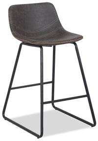 Coty Counter-Height Stool with Vegan Leather Fabric, 24