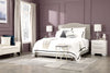 Cove Queen Platform Bed - Glam, Traditional style Bed in Grey Solid Woods, Medium Density Fibreboard (MDF), Plywood