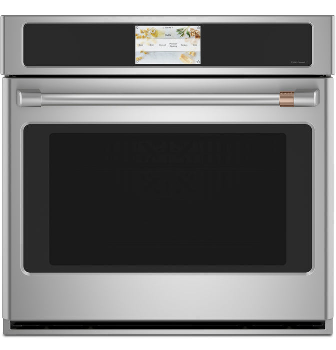 Cafe 30\" 5 Cu. Ft. Electric Wall Oven with True European Convection with Self Clean Racks - Stainless - CTS70DP2NS1