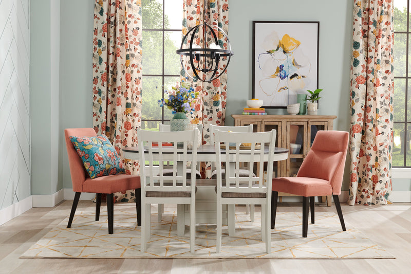 Dena Dining Chair with Linen-Look Fabric - Dove Grey