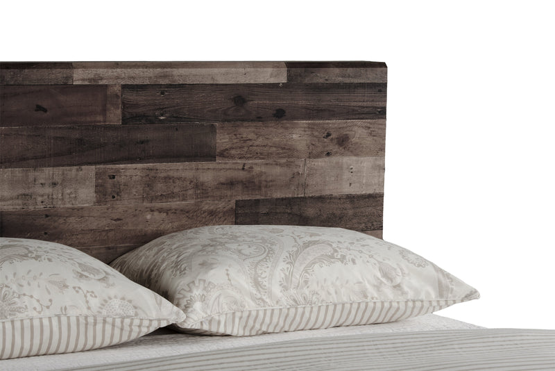 Derekson Panel Bed with Headboard & Frame, Grey - King Size