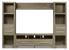 Glendale 4-Piece Entertainment Centre with 60" TV Opening – Grey - Modern style Wall Unit in Grey