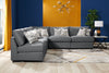 Evolve Linen-Look Fabric Modular Armless Chair - Charcoal 