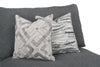 Evolve Linen-Look Fabric Modular Armless Chair - Charcoal 