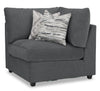 Evolve Linen-Look Fabric 5-Piece Modular Sectional with 4 Armless Chairs - Charcoal 