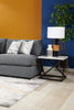 Evolve Linen-Look Fabric 5-Piece Modular Sectional with 4 Armless Chairs - Charcoal 
