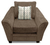 Febe Chenille Condo Chair - Brown 
