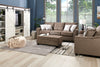 Febe Chenille Ottoman - Brown 