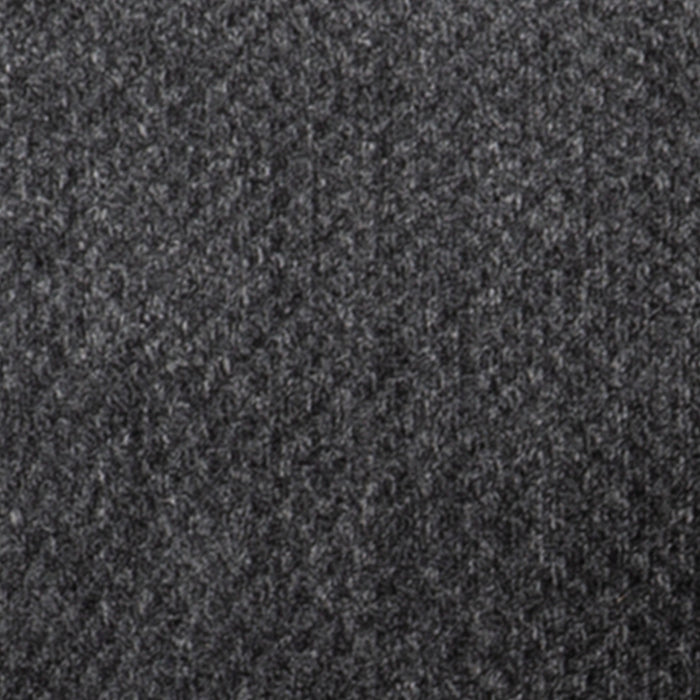 Made in Canada Febe 26\" Chenille Fabric Storage Ottoman with Wood Legs - Charcoal Grey