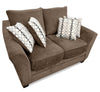 Febe Chenille Condo Loveseat - Brown 