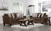 Febe Chenille Condo Loveseat - Brown 