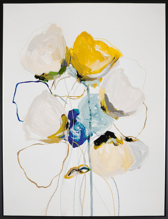 Acrylic Yellow Flower - 31\" x 41\"