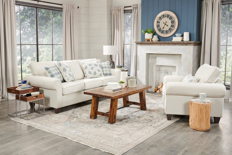 Galeveston 50\" Rustic Coffee Table with Casters - Brown Woodgrain Wood