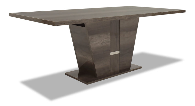 Gino 7pc Dining Set with Table & 6 Chairs - Made in Italy, 63-86\"W Extension, Modern - Brown