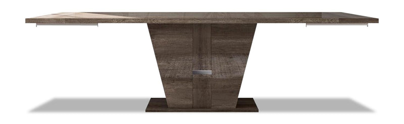 Gino 7pc Dining Set with Table & 6 Chairs - Made in Italy, 63-86\"W Extension, Modern - Brown