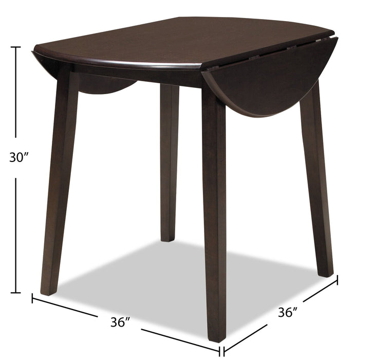 Hammis Drop-Leaf Dining Table, 36\"W Round - Brown