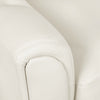 Andi Leather-Look Fabric Chair – Beige - Glam style Chair in Beige
