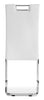Tuxedo Side Chair - Modern style Dining Chair in White Steel and Faux Leather