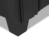 Andi Leather-Look Fabric Sofa – Black - Glam style Sofa in Black