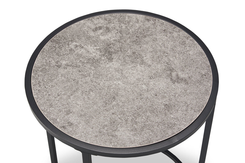 Jacki 18.25\" Chairside Table - Grey Stone-Look