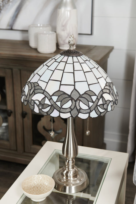 Jasmin 23\" Tiffany Style Hand-Blown Glass Table Lamp