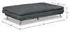 June Linen-Look Fabric Futon - Grey 
