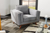 Kassia Linen-Look Chair - Grey 